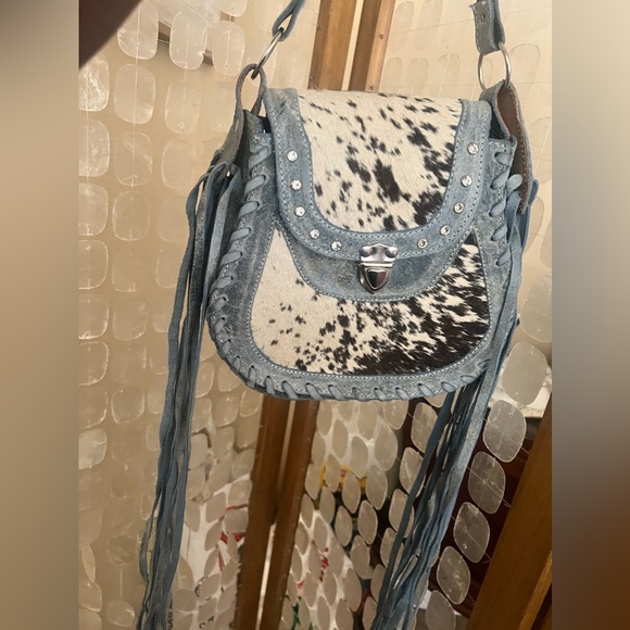 Hair on Hide leather purse